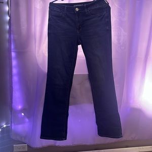 Cute Low rise boot cut jeans in a dark blue